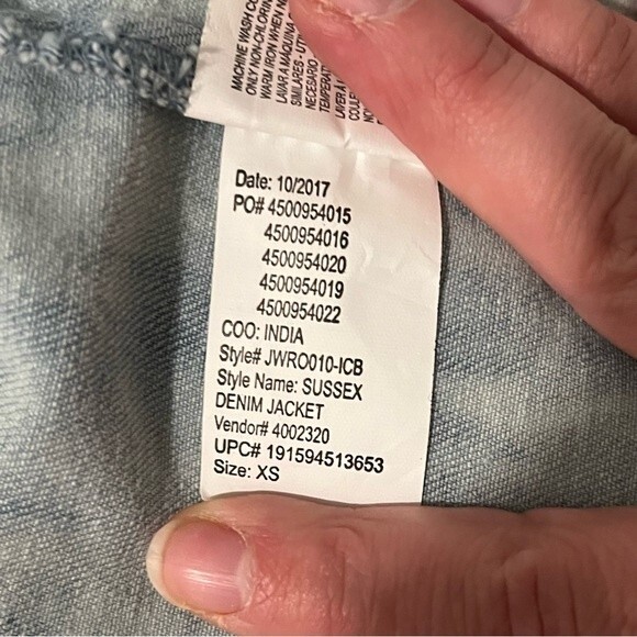 William Rast Sussex Tye Dye Cropped Denim Jacket Size XS - Picture 10 of 10